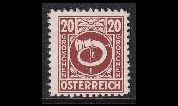 Itävalta 730 ** Käyttösarja Postitorvi 20 g (1945)