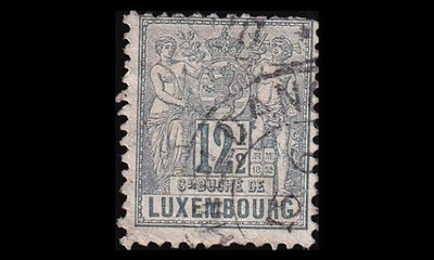 Luxemburg 50C o Allegoria 30 C (11½:12) hammasvikaa (1882)