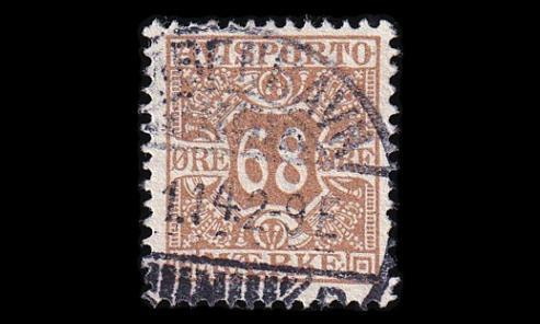 Tanska VM_7X o Avisporto 68 öre (1907)