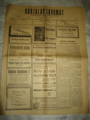 Sanomalehti: Karjalan Sanomat 4.1.1930
