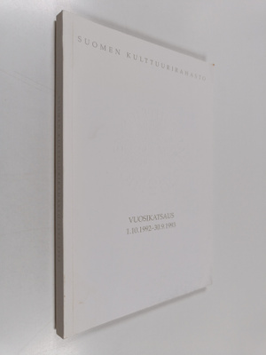 Suomen kulttuurirahasto vuosikatsaus 1.10.1992-30.9.1993