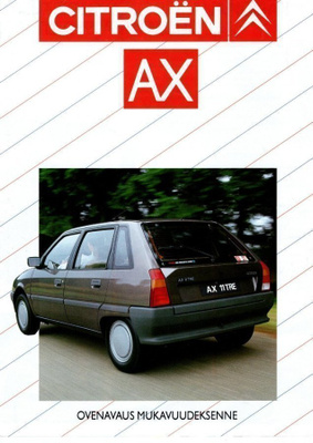 Citroen AX 5-ovinen -esite, 1988