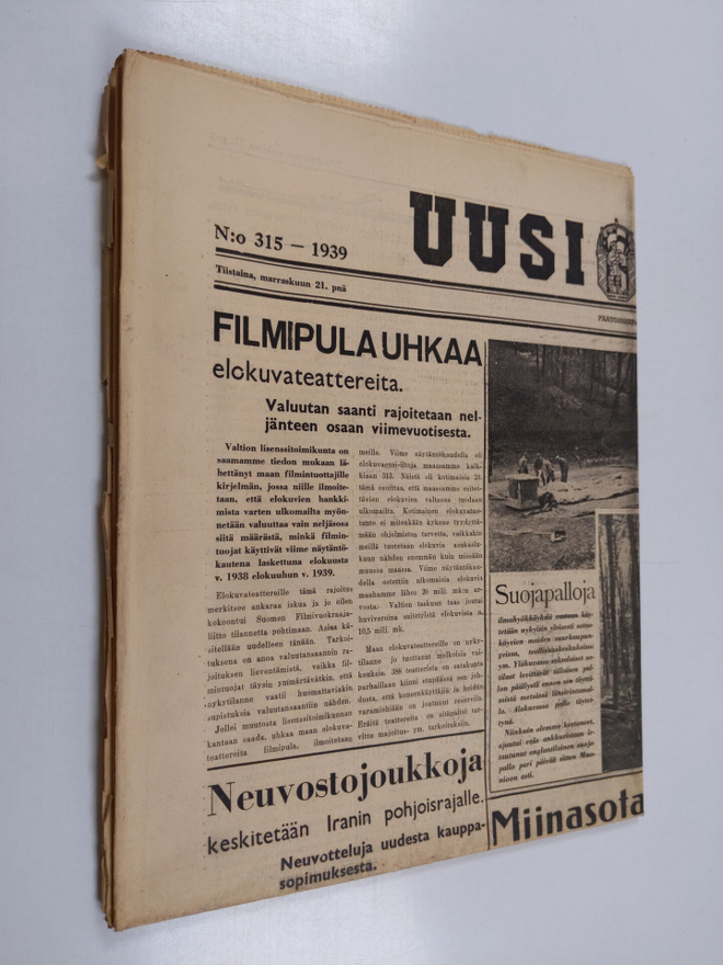 Uusi Suomi N:o 315/1939 (21.11.1939)