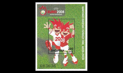 Albania 3248BL171 ** Jalkapallon EM-kisat (2008)