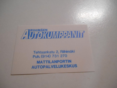 TT Etiketti Riihimäki Autokumppanit