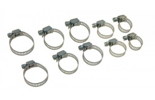 Letkunkiristimiä, metallisia, 5 eri kokoa, 8-25mm 10kpl UUSI