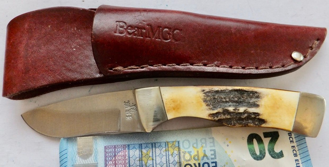 VANHA Puukko Veitsi Bear MGC USA SIISTI