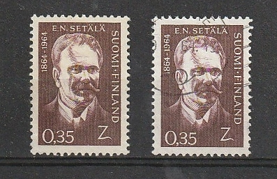 1964 E.N. Setälä merkki leimaamaton ja leimattu