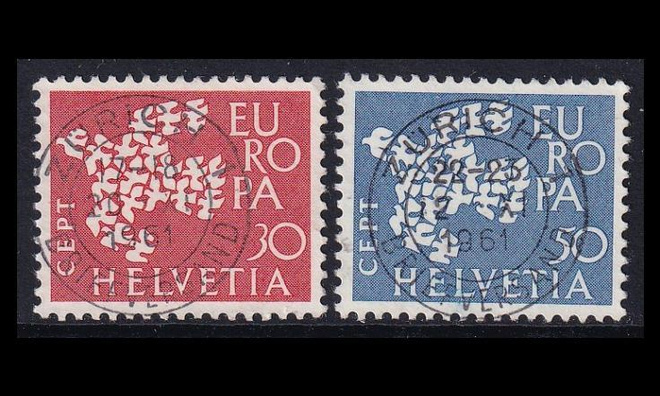 Sveitsi 736-7 o Europa (1961)
