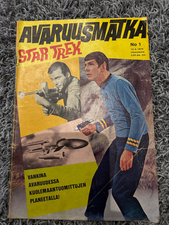 Avaruusmatka star trek sarjakuva lehti 1974 no 1