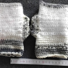 Alina´s Handmade käsityö RANTEENLÄMMITTIMET valkoinen harmaa - pikkukuva 3