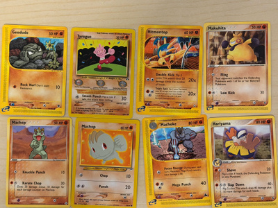 Pokémon Vintage Fighting -korttisetti 8 kpl