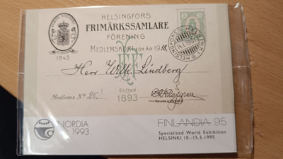 Nordia 93/Finlandia 95 avaamaton korttipussi