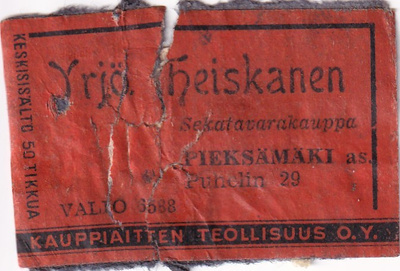 Pieksämäki, Yrjö Heiskanen, Valio 6588  b549