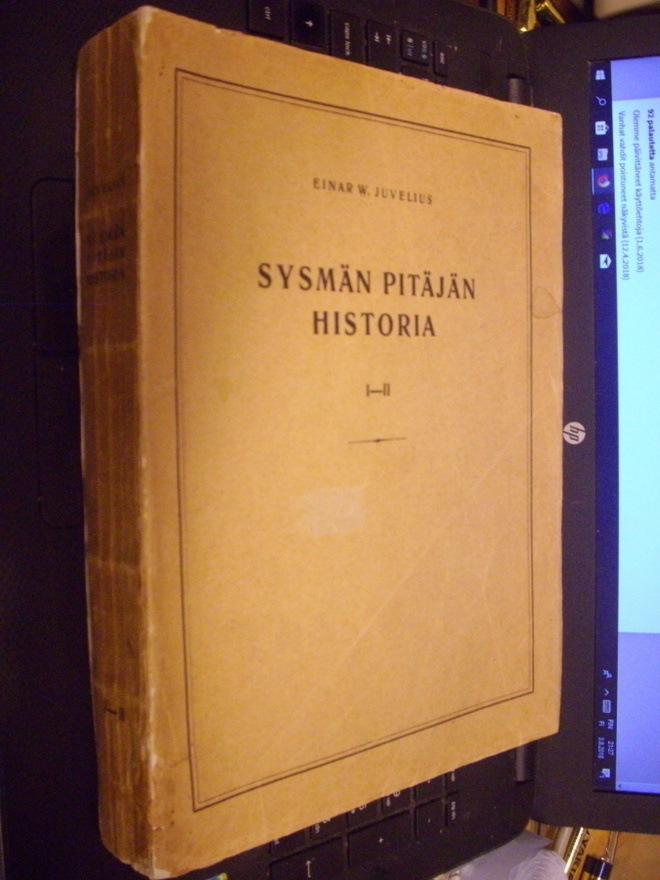 Juvelius : Sysmän pitäjän historia I-II ( 1 p. 1927 ) Sis.pk