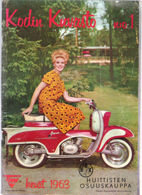 Kodin Kuvasto n:o 1, 1963, kansissa Jupiter-mopedit.