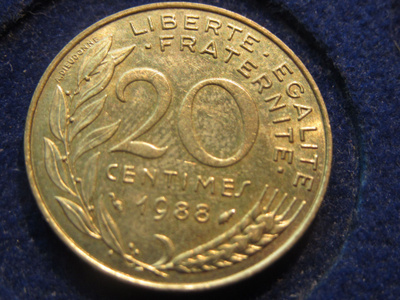 20 centimes 1984. Ranska-France