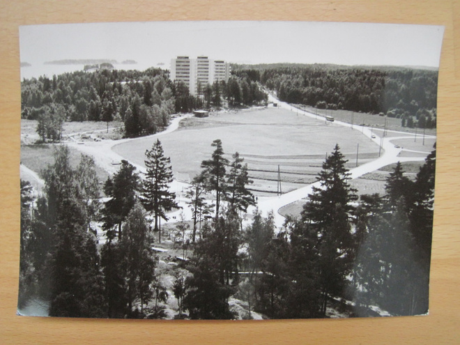 VANHA Postikortti Espoo Tapiola 1950-l Alkup. Mallikappale