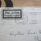 Ilmaposti kuori Turusta 1936 Englantiin malli 30 merkein - pikkukuva 3