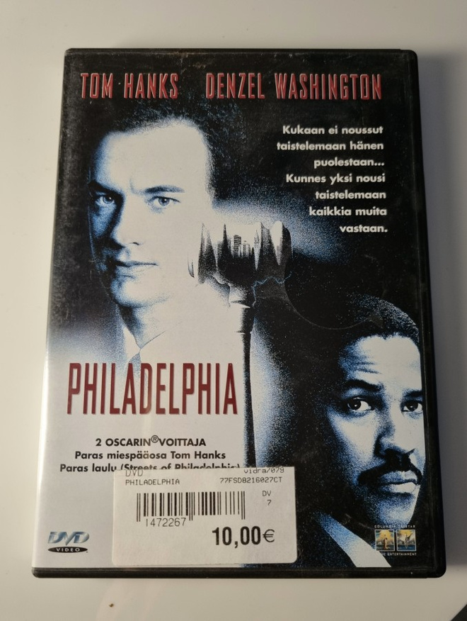 Philadelphia (Tom Hanks, Denzel Washington, 1993) DVD
