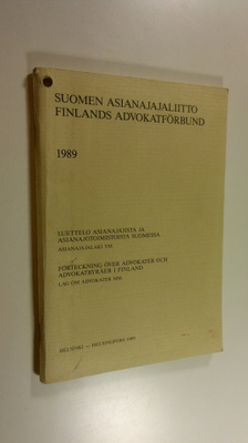 Luettelo asianajajista ja asianajotoimistoista Suomessa 1989