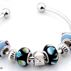 650 .. Käsityönä Tehdyt Lampwork Taidelasi .. Rannekoru - pikkukuva 3