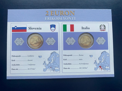 2€ 2014 Slovenia + Italia Monetan erikoissarja UNC