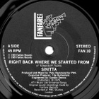 Sinitta : Right Back Where We Started From - 7" - pikkukuva 2