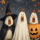 Kolme kanaa halloween-asuissa - pikkukuva 1