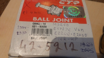 Alapallonivel Mazda Europe, Pickup, E2000, E2500 42-5212