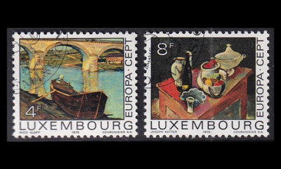 Luxemburg 904-5 o Europa maalauksia (1975)