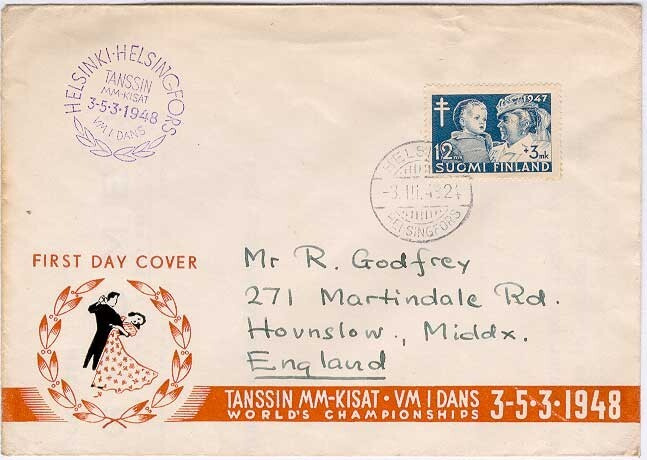1947 tub 12mk kirje Englantiin