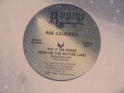 Rue Caldwell: Put It On Paper 12" single 1985 Disco