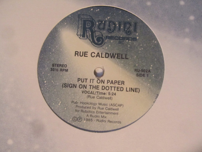 Rue Caldwell: Put It On Paper   12" single   1985   Disco
