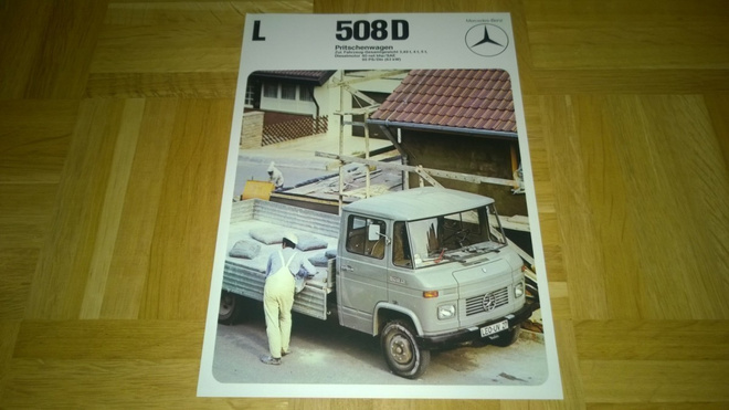 Esite Mercedes pakettiauto L 508 D, 1973