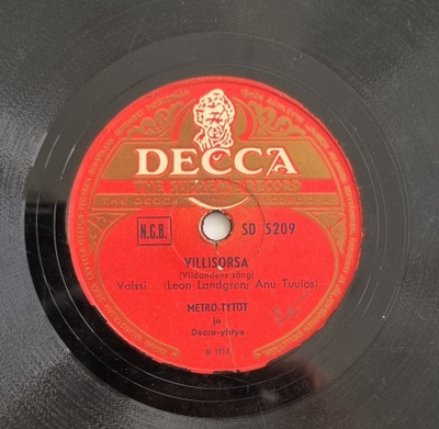 Savikiekko 1953 - Metro-Tytöt - Decca SD 5209