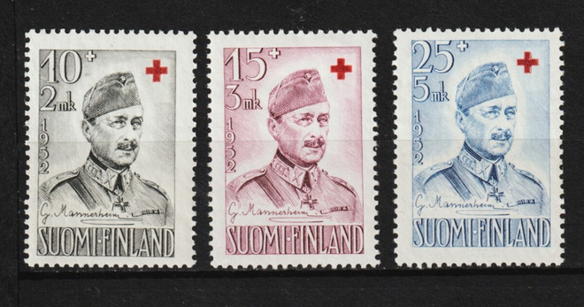 1952 Punaisen Ristin sarja leimaamattomana**