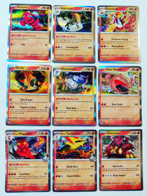 Pokemon Holo Rare kortteja 9kpl