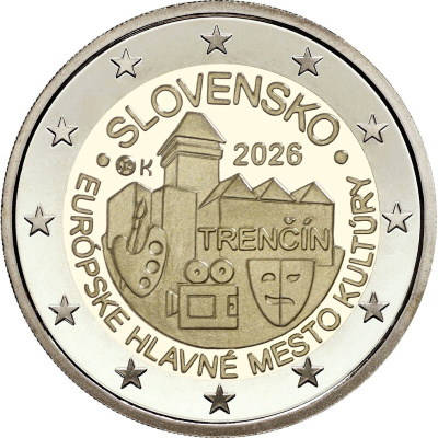 Slovakia 2026 2 € CC Trencin unc