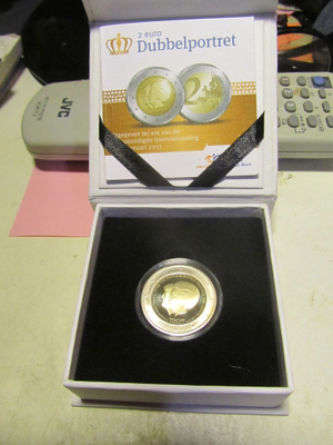 hollanti 2euro juhlaraha 2013 Proof Doppelportrait
