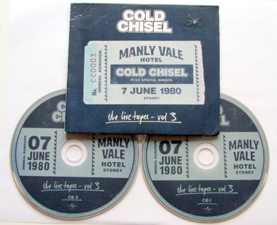COLD CHISEL the Live Tapes Vol. 3 Manly Vale 76.1980 2xCD