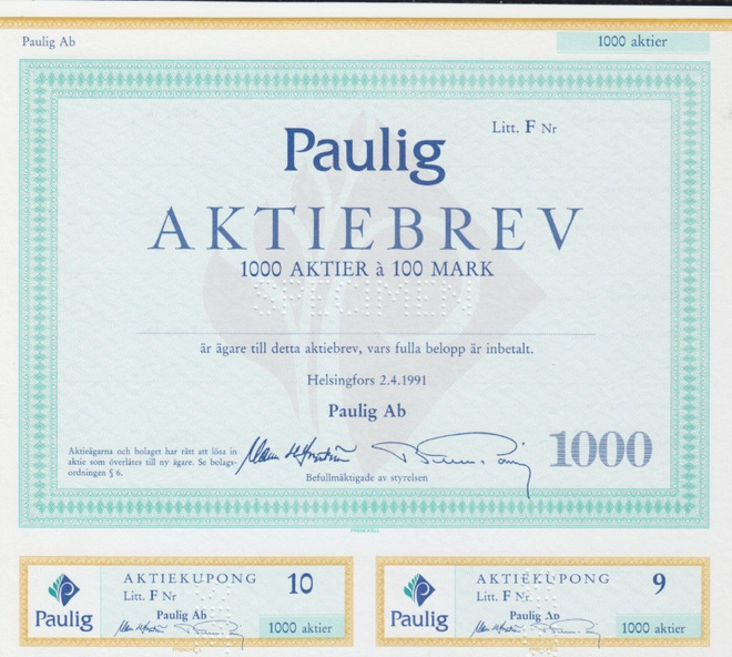 OKK 1991 Paulig Oy spec, Helsinki