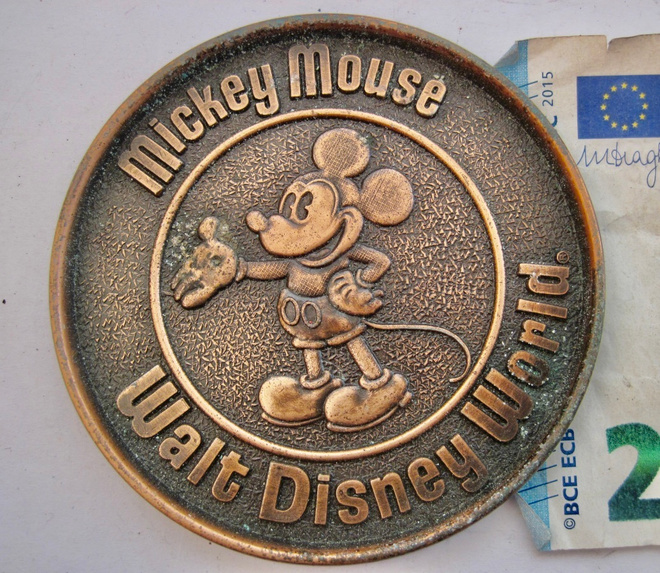 VANHA Lasinalunen Disney Mikki Hiiri made in Canada