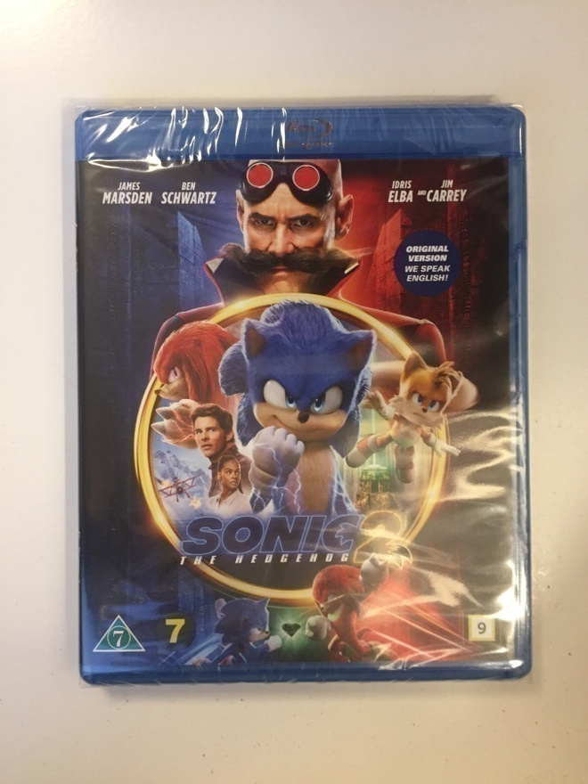 Sonic the Hedgehog 2 (Blu-ray) Jim Carrey, Idris Elba (UUSI)