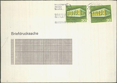 Bund Mi 583 2kpl briefdrucksache