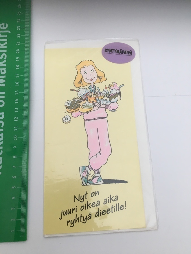 kirjekuori + Syntymäpäiväkortti