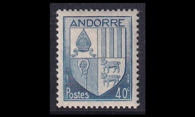 Andorra Fr 97 ** Vaakuna 40 C (1944)