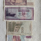 Ranskan,Jugoslavian ja Italian seteleitä 4 kpl. 1980 luvulta - pikkukuva 2