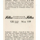Purkkakuva Hellas Filmitähti-sarja n:o 119 TUESDAY WELD - pikkukuva 2