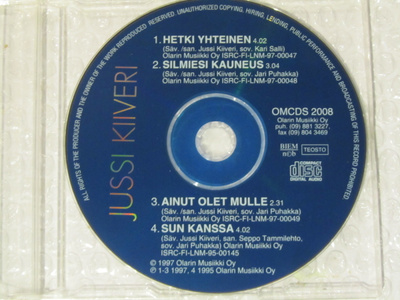 Jussi Kiiveri • Hetki Yhteinen CD-EP